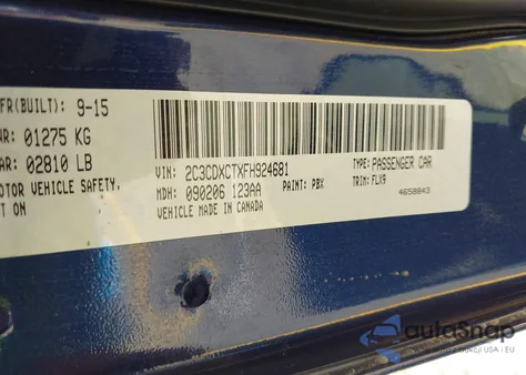 2015 Dodge Charger Road/Track from USA, damaged, VIN 2C3CDXCTXFH924681